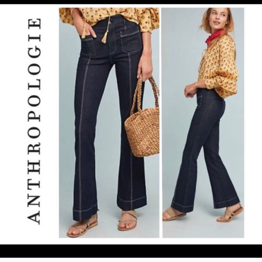 Anthropologie high waisted flare jeans
